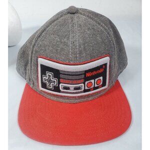 Nintendo SnapBack Hat NES Controller 2015 Embroidered Grey & Red